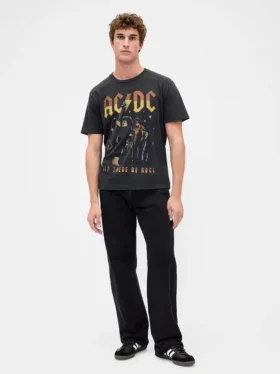 Ac/Dc Bol Kesim Grafik Tişört