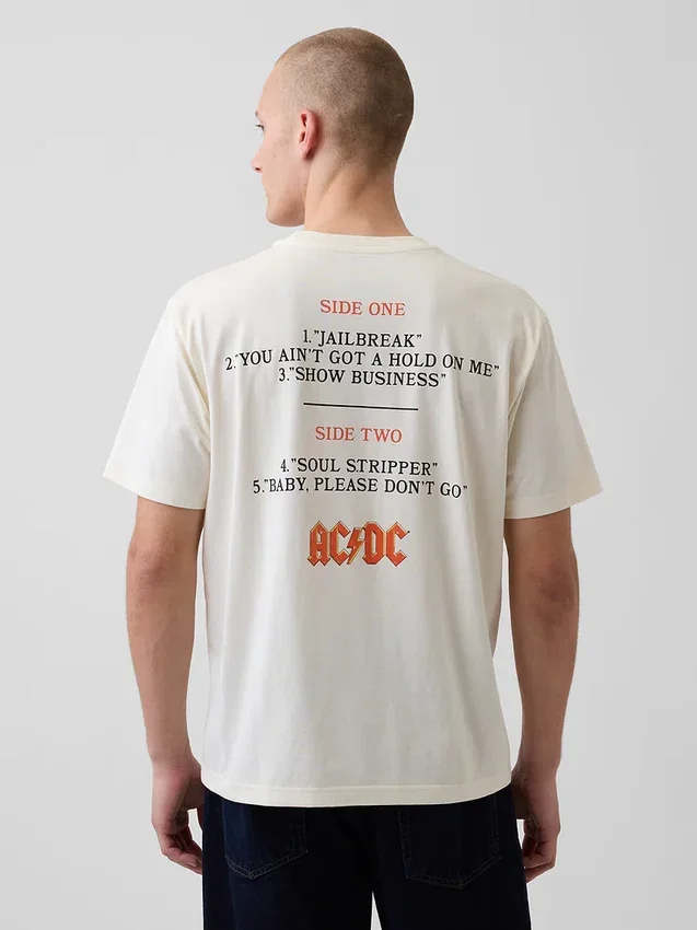 Ac/Dc Bol Kesim Grafik Tişört