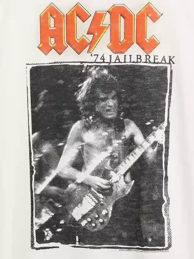 Ac/Dc Bol Kesim Grafik Tişört