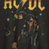 Ac/Dc Bol Kesim Grafik Tişört