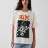 Ac/Dc Bol Kesim Grafik Tişört