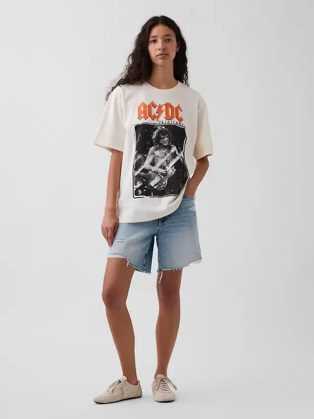 Ac/Dc Bol Kesim Grafik Tişört
