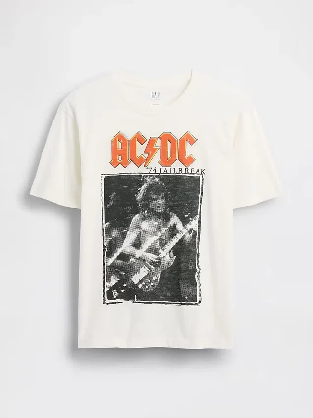 Ac/Dc Bol Kesim Grafik Tişört