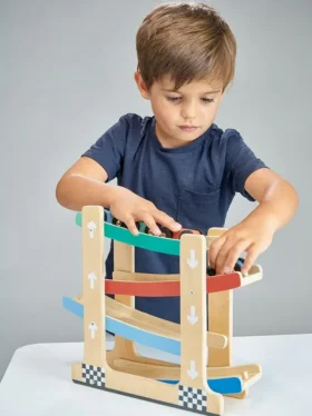 Ahşap Rampa Yarış Arabası Bebek Oyuncağı