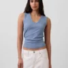 Alacalı Nervürlü Tank Top