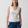 Alacalı Nervürlü Tank Top