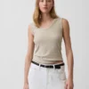 Alacalı Nervürlü Tank Top