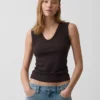 Alacalı Nervürlü Tank Top