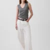 Alacalı Nervürlü Tank Top