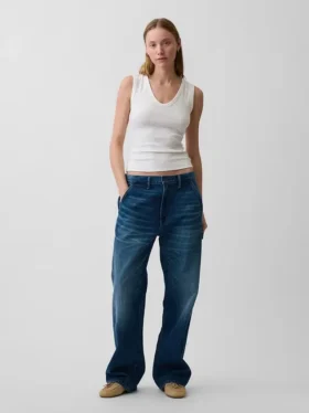 Alacalı Nervürlü Tank Top