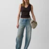 Alacalı Nervürlü Tank Top