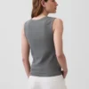 Alacalı Nervürlü Tank Top