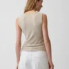 Alacalı Nervürlü Tank Top