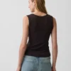 Alacalı Nervürlü Tank Top