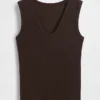 Alacalı Nervürlü Tank Top