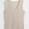 Alacalı Nervürlü Tank Top