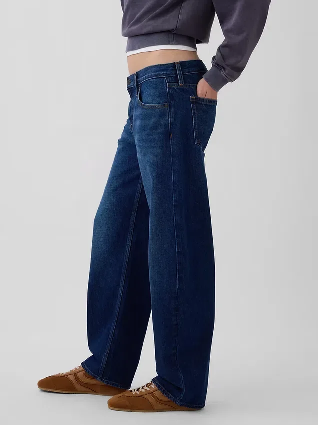 Alçak Bel Barrel Jean'ler