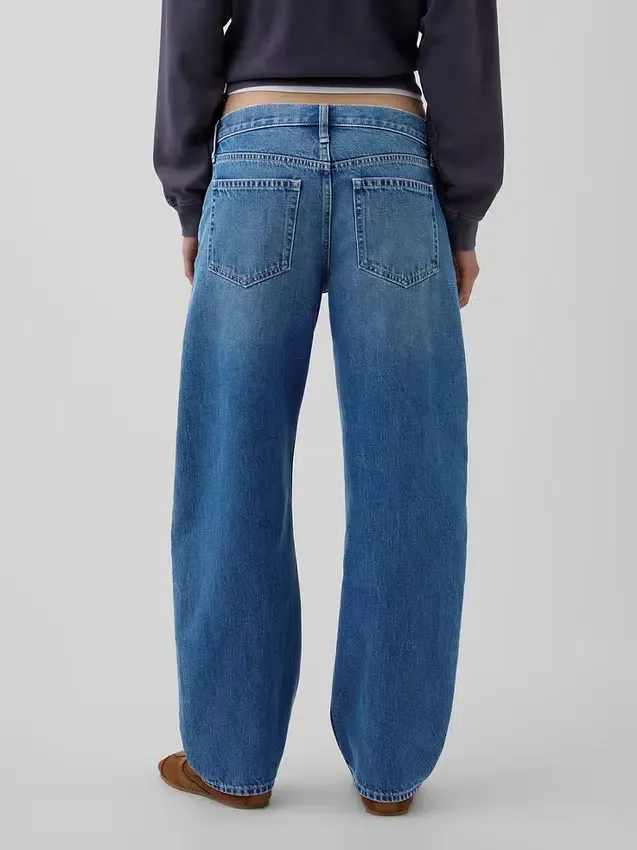 Alçak Bel Barrel Jean'ler