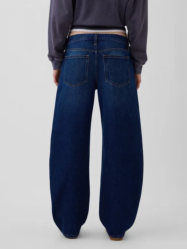 Alçak Bel Barrel Jean'ler