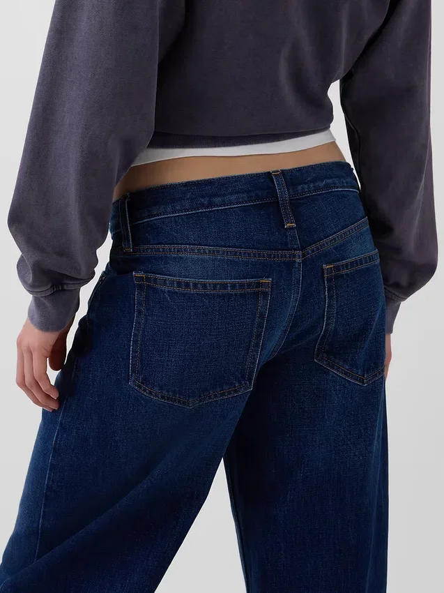 Alçak Bel Barrel Jean'ler