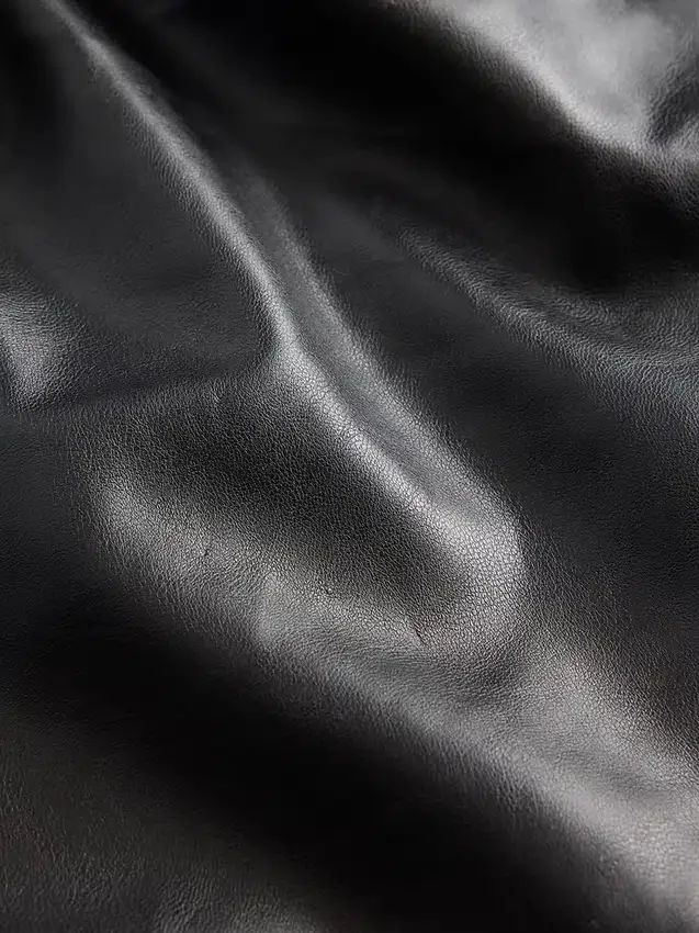 Alçak Bel Geri Dönüştürülmüş Vegan Deri Uzun ve Dar Pantolonlar