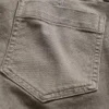 Alçak Bel Twill Uzun ve Dar Pantolonlar