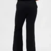 Alçak Belli Twill Geniş Paça Pantolon
