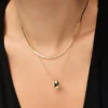 Ana Luisa Altın Mini Çakıl Taşı Kolye