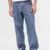 Ağır Chambray Bol Kesim Jean'ler