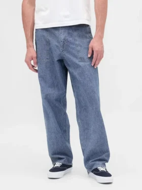 Ağır Chambray Bol Kesim Jean’ler