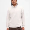 Ağır Dokulu Oversized Logo Çeyrek Fermuarlı Kazak