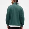 Ağır Dokulu Oversized Logo Çeyrek Fermuarlı Kazak