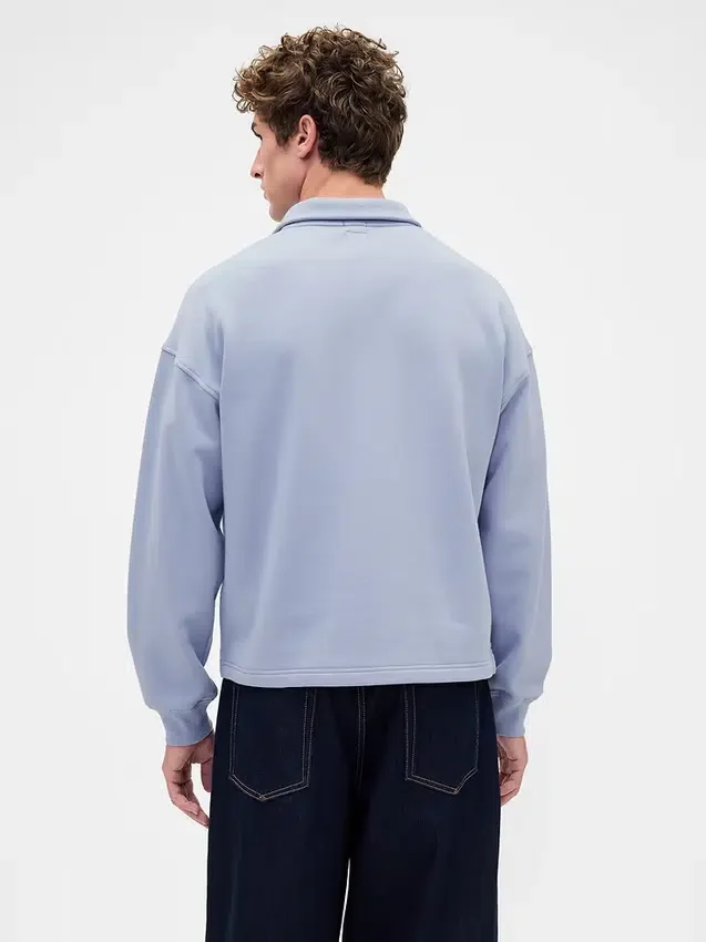 Ağır Dokuma Oversized Çeyrek Fermuarlı Kazak