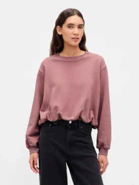Ağır Fransız Teri Kabarık Sweatshirt