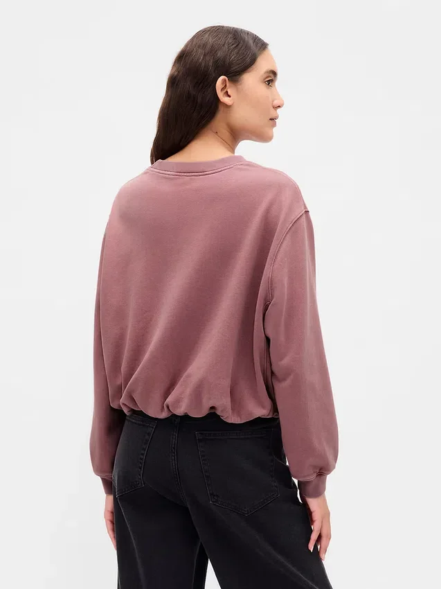 Ağır Fransız Teri Kabarık Sweatshirt