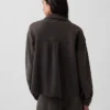 Ağır Fransız Teri Oversized Düğmeli Gömlek