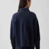 Ağır Fransız Teri Oversized Düğmeli Gömlek