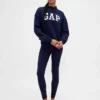 Ağır Fransız Teri Oversized Yarım Yaka Logolu Sweatshirt