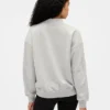 Ağır Fransız Teri Oversized Yarım Yaka Logolu Sweatshirt