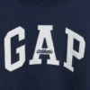 Ağır Fransız Teri Oversized Yarım Yaka Logolu Sweatshirt