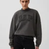 Ağır Fransız Teri Oversized Yarım Yaka Sweatshirt