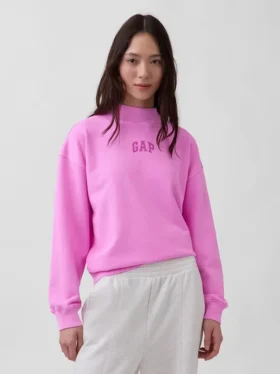 Ağır Fransız Teri Oversized Yarım Yaka Sweatshirt