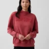 Ağır Fransız Teri Oversized Yarım Yaka Sweatshirt