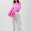 Ağır Fransız Teri Oversized Yarım Yaka Sweatshirt