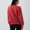 Ağır Fransız Teri Oversized Yarım Yaka Sweatshirt