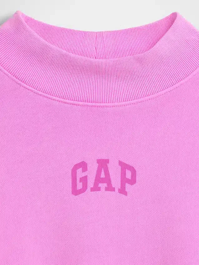 Ağır Fransız Teri Oversized Yarım Yaka Sweatshirt