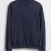 Ağır Fransız Teri Oversized Yarım Yaka Sweatshirt