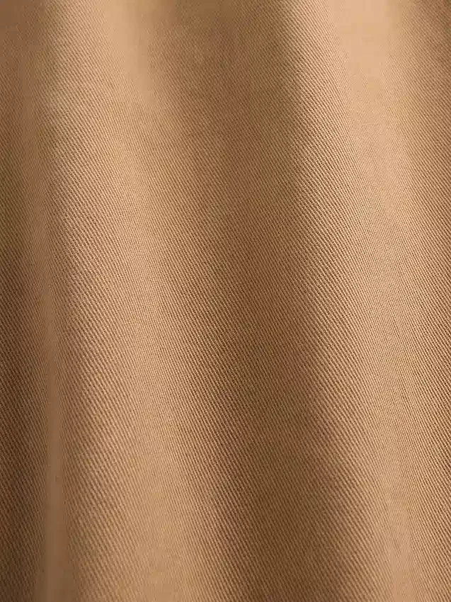 Ağır Twill '90'lar Tarzı Bol Kesim Haki Pantolon