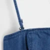 Askısız Denim Maxi Elbise