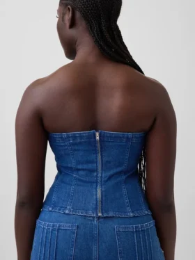 Atelier Ndigo imzalı GAP × Hfr Denim Korsaj Üst